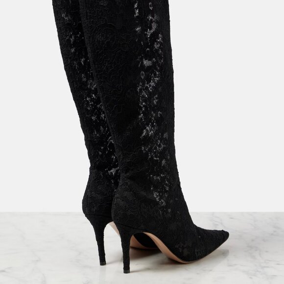 Gianvito Rossi Claudia 85 Lace Boot in Black 37 - Picture 5 of 5